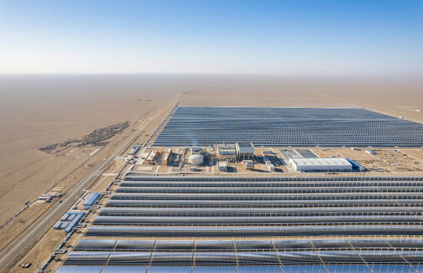Energy infrastructure in the desert.
